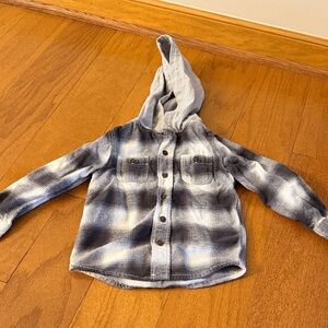 Flannel Hooded Shirt for Kids